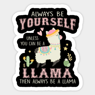 Cute Funny Llamas Lover Gifts Girls Women Sticker